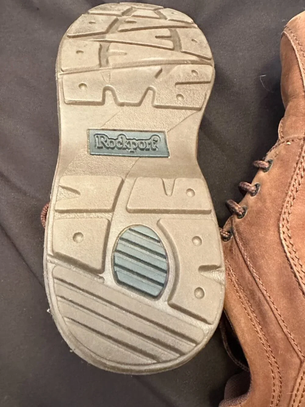 Rockport World Tour Classic Men Size 10 W Brown Leather Walking Shoes Gorpcore